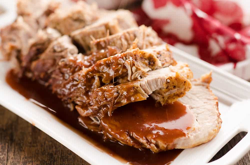 Pressure Cooker Cranberry Balsamic Pork Loin