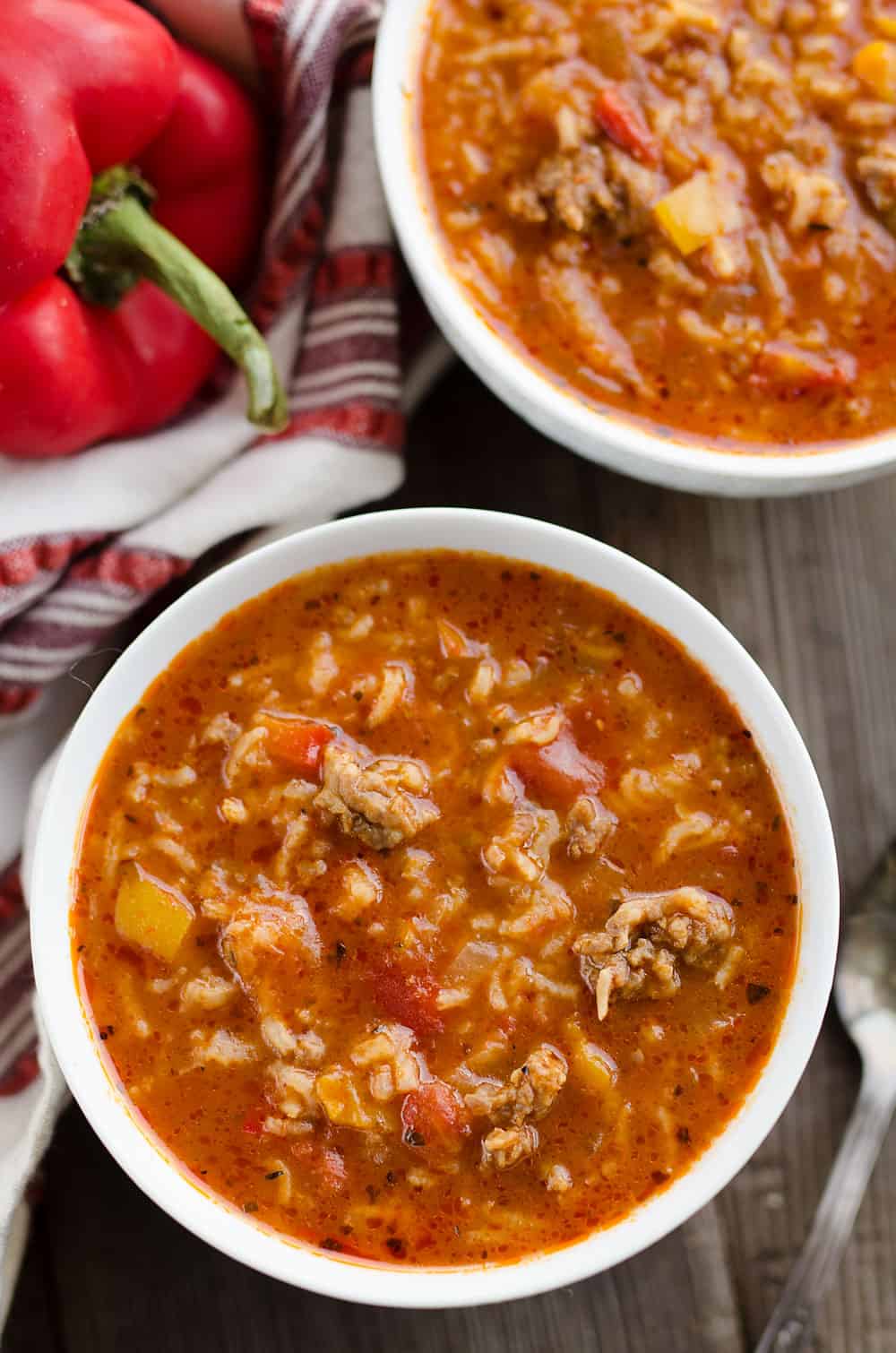 Pressure Cooker Stuffed Pepper Sausage Soup Instant Pot