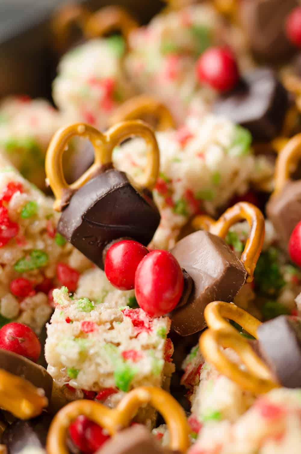 Rice Krispies Reindeer Snack Mix close up