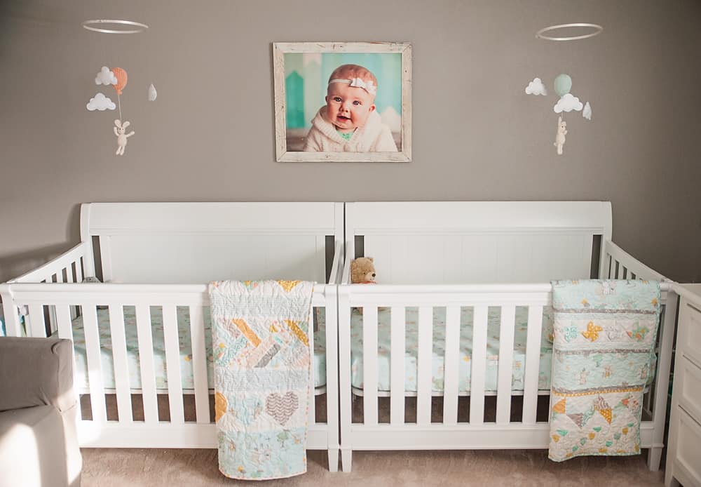 white crib boy nursery