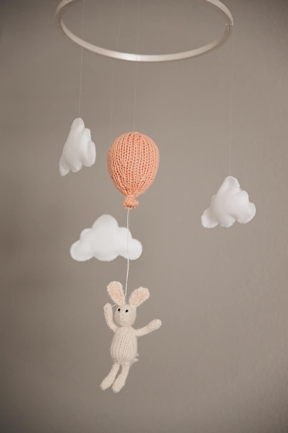 Boy Girl Twin Bunny Nursery Reveal - Crocheted Mobile