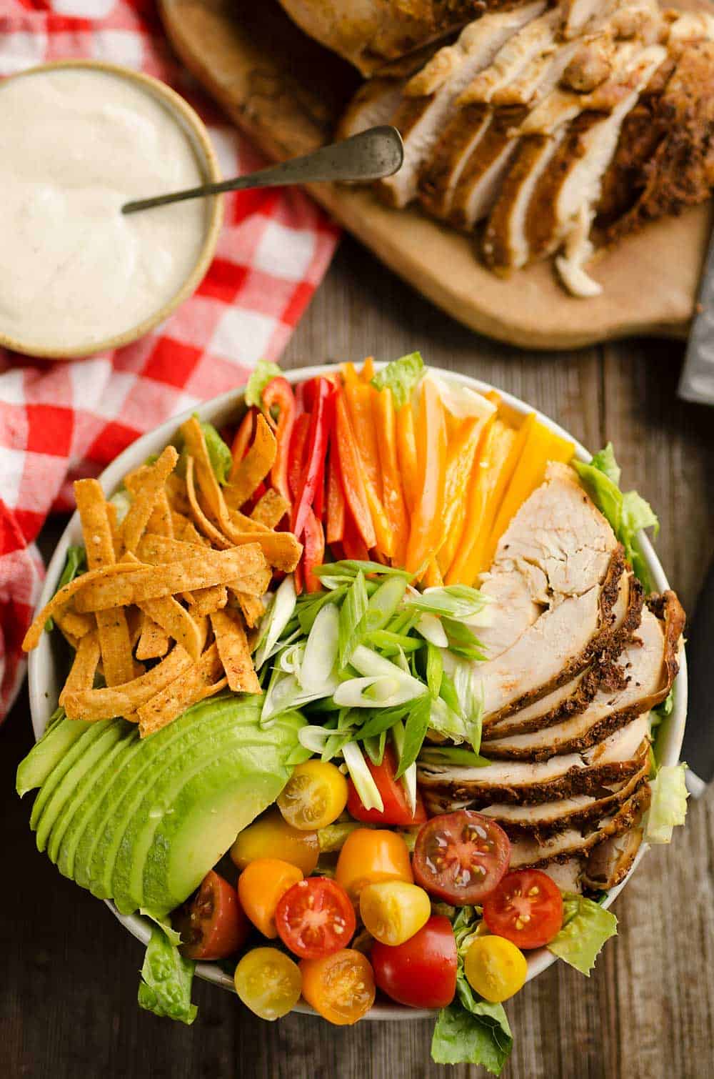 Cajun Turkey Salad with Creamy Yogurt Dressing 