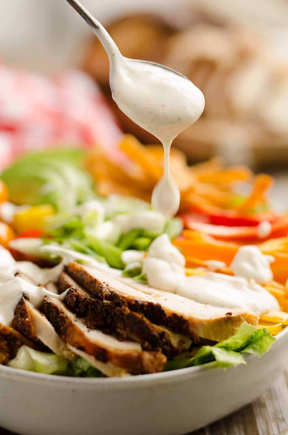 Cajun Turkey Salad with Creamy Yogurt Dressing 