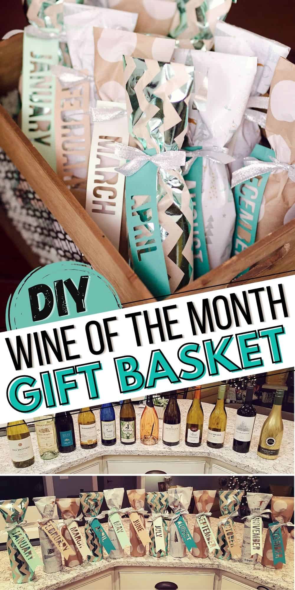 DIY Wine of the Month Gift Basket Idea