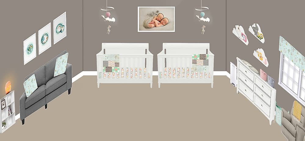 Gender Neutral Twin Bunny Nursery Reveal