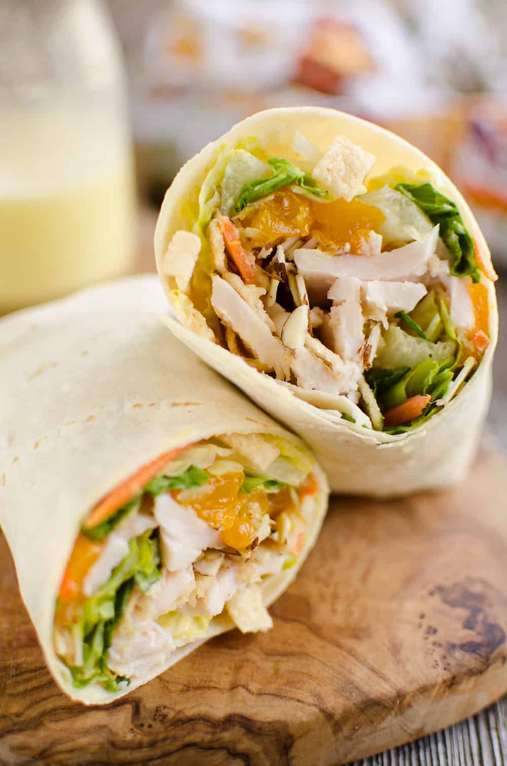 Light & Crunchy Orange Chicken Wrap