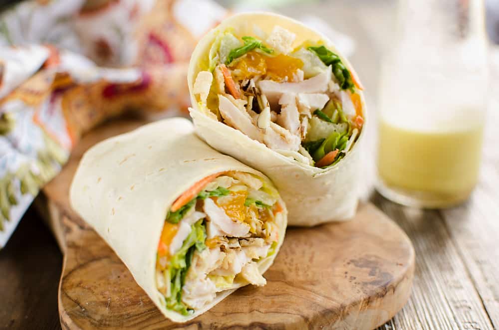 Light & Crunchy Orange Chicken Wrap