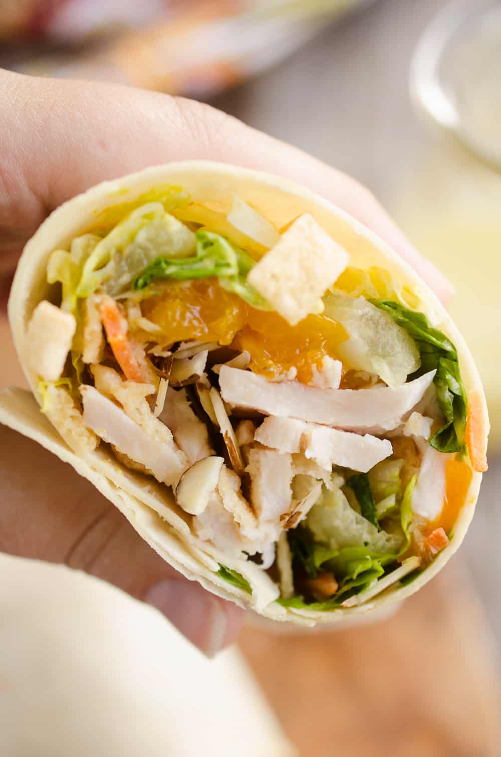 Light & Crunchy Orange Chicken Wrap