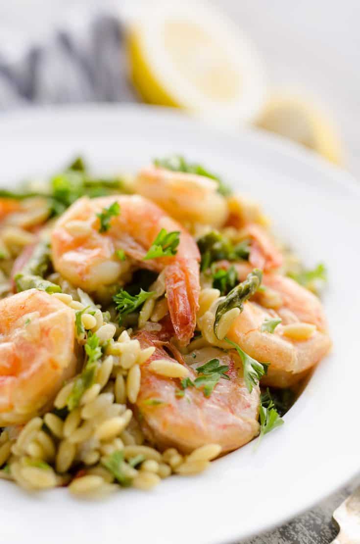 Pressure Cooker Lemon Butter Shrimp & Orzo Dinner Instant Pot Recipe