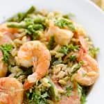 Pressure Cooker Lemon Butter Shrimp & Orzo Dinner