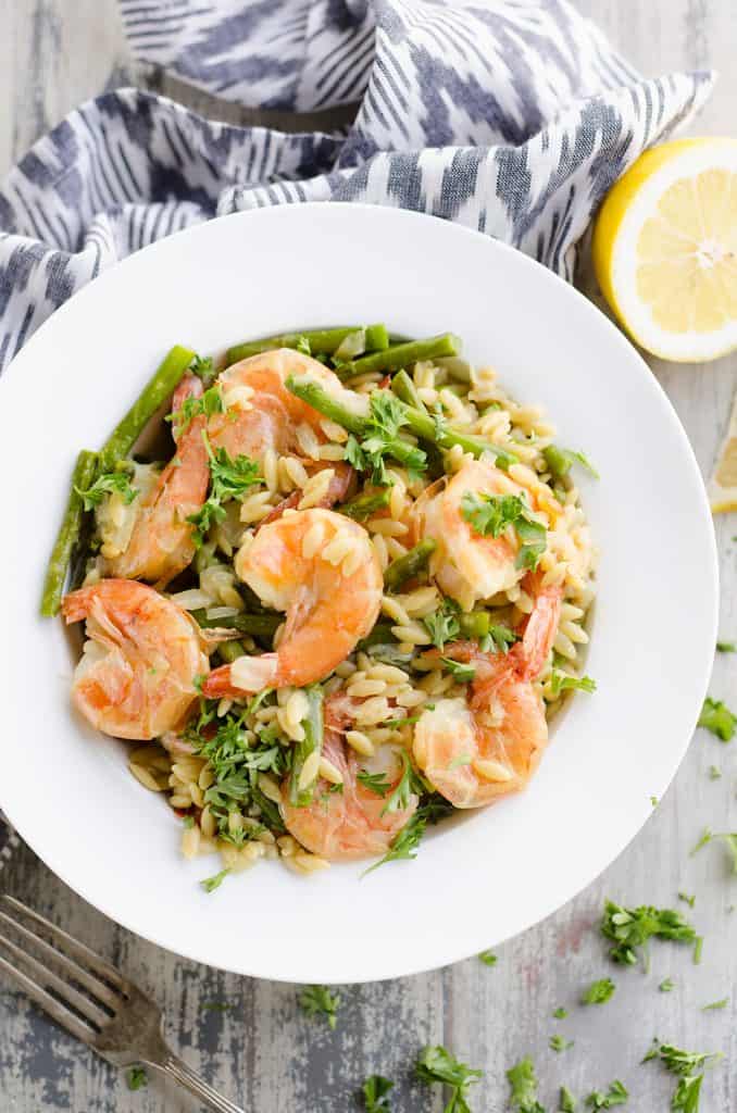 Pressure Cooker Lemon Butter Shrimp & Orzo Dinner Instant Pot Recipe