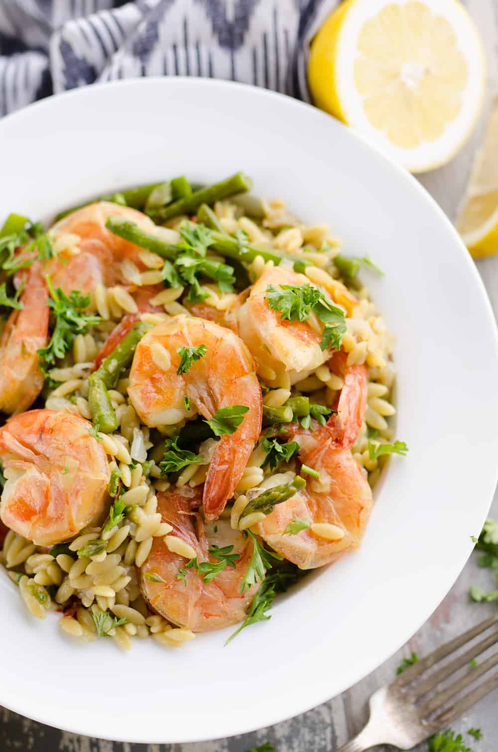 Pressure Cooker Lemon Butter Shrimp & Orzo Dinner