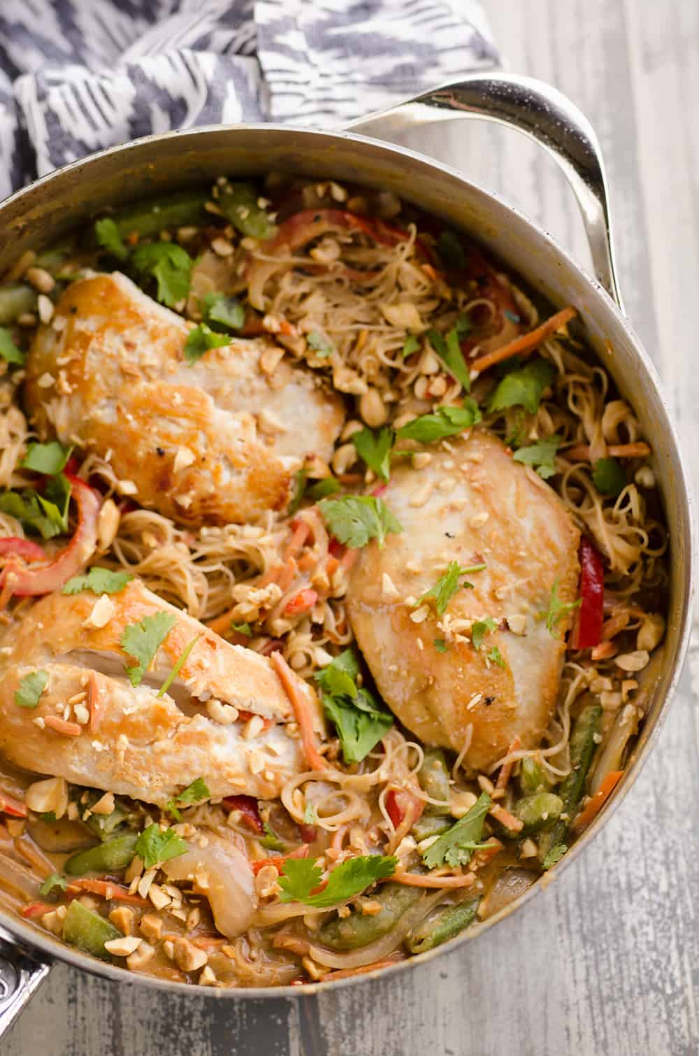 Thai Peanut Chicken Noodle Skillet