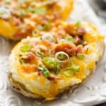 Airfryer Ham & Three Cheese Twice Baked Potatoes