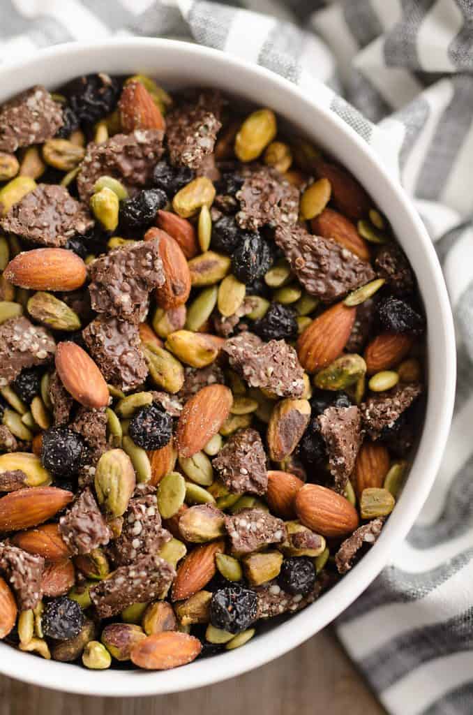 Blueberry Dark Chocolate Superfood Trail Mix serving