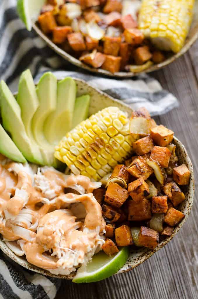 Chipotle Lime Chicken & Sweet Potato Bowls 