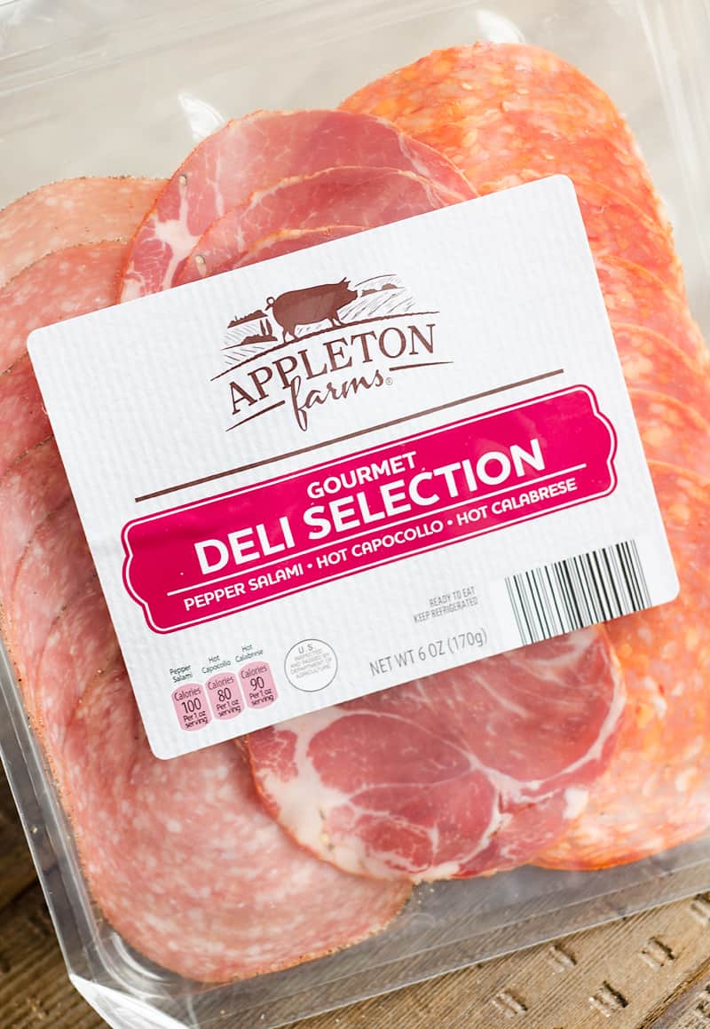 Italian Hero Sub Sandwich deli selection of thinly sliced meats