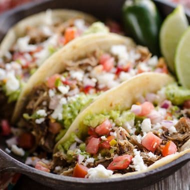 Pork Carnitas Street Tacos serving