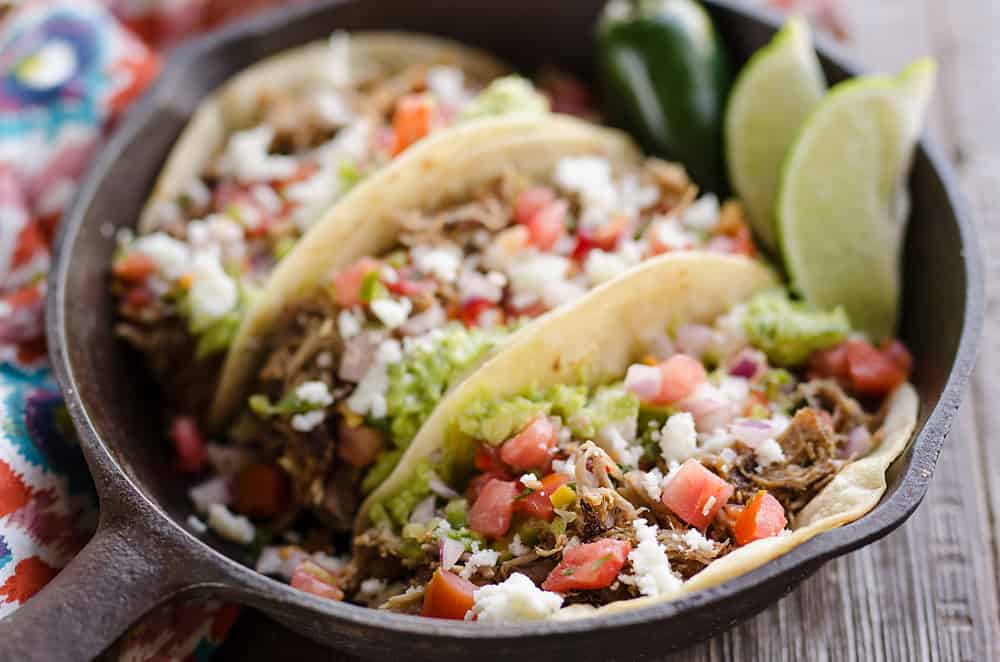 Pork Carnitas Street Tacos serving