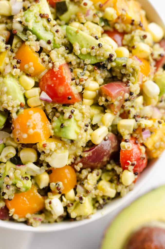 Southwest Vegetable Quinoa Salad with avocado