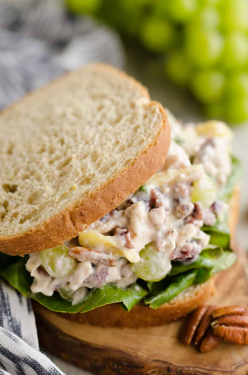 Fruit & Pecan Chicken Salad served