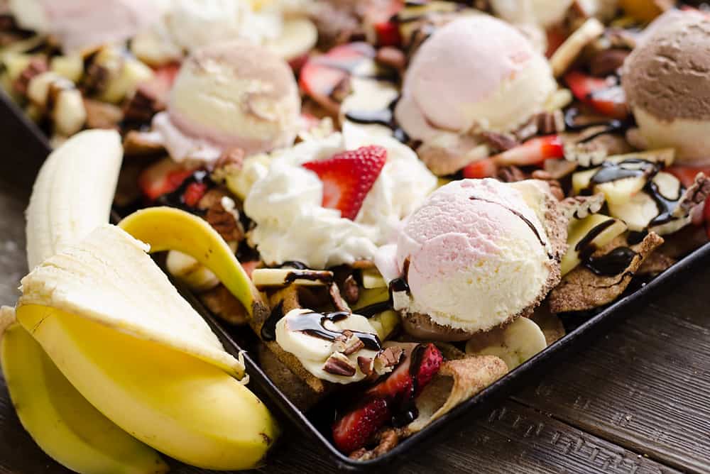 Ultimate Banana Split Dessert Nachos