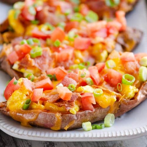 Air Fryer Breakfast Sweet Potato Skins