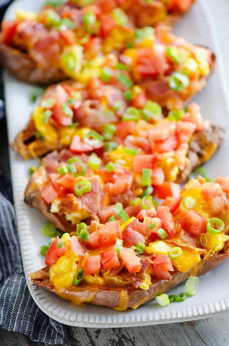 Air Fryer Breakfast Sweet Potato Skins