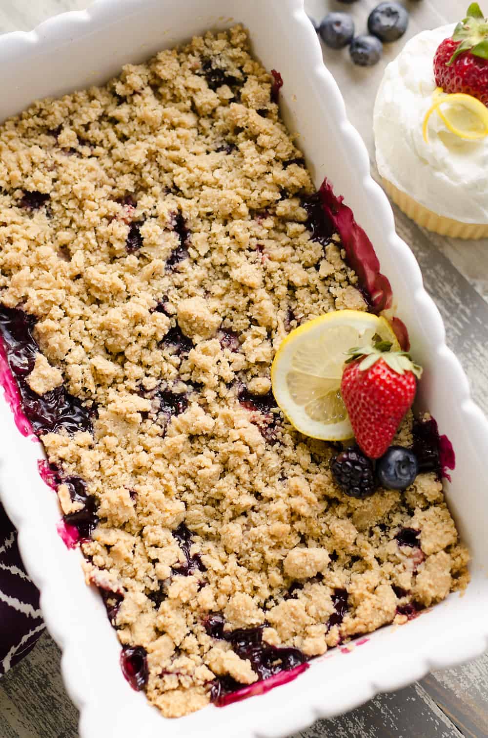 Lemon Berry Crisp served