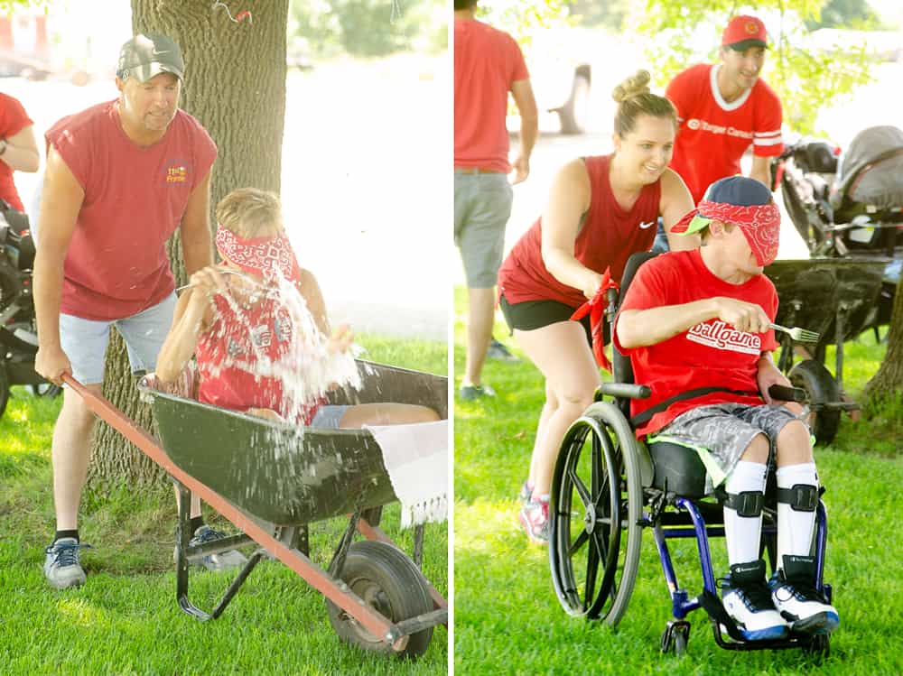 Water balloon relay pop