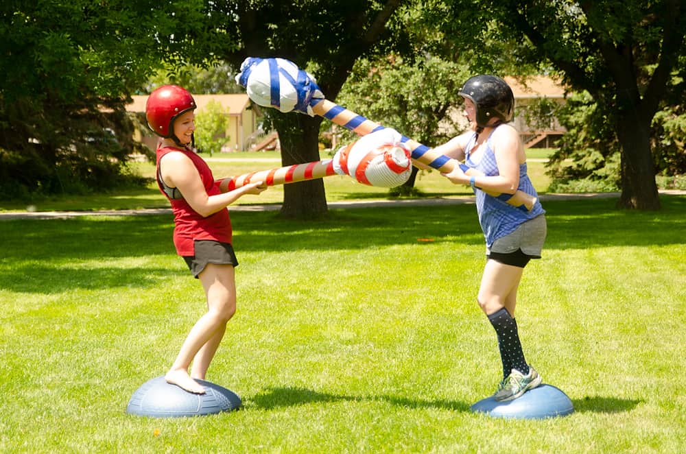 gladiator jousting sisters