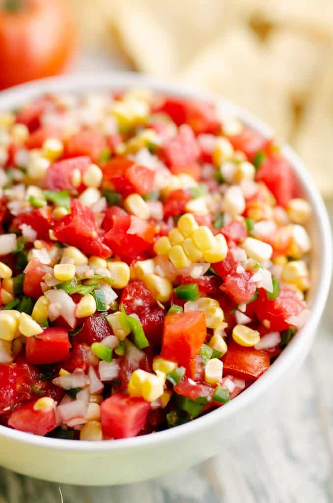 Garden Fresh Sweet Corn Salsa bowl