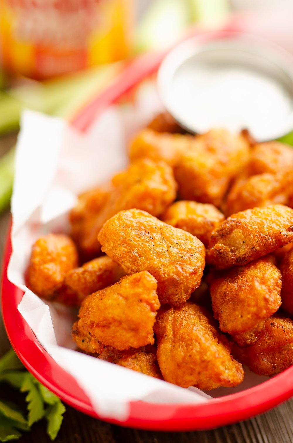 Airfryer Buffalo Cauliflower Tots appetizer