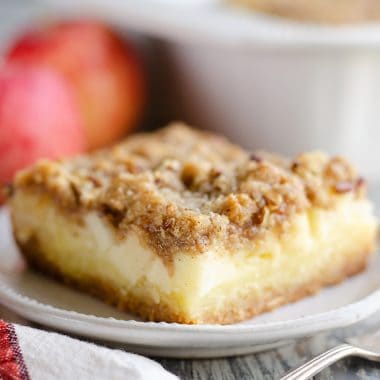 Apple Pecan Custard Dessert slice of sweet