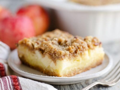 Apple Pecan Custard Dessert slice of sweet