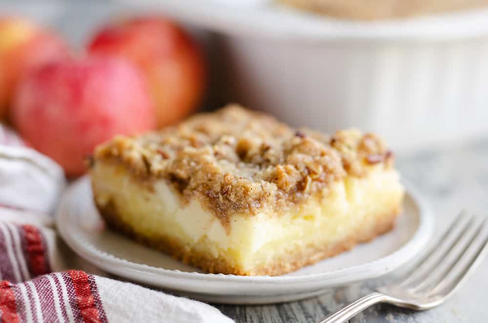 Apple Pecan Custard Dessert slice of sweet