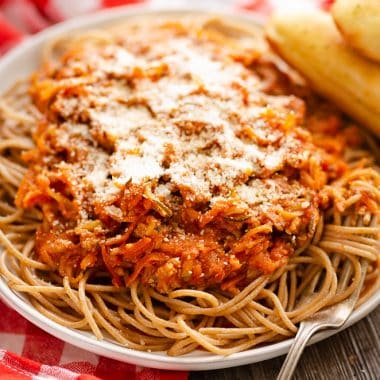 Healthy Parmesan Vegetable Turkey Spaghetti