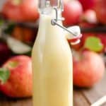 Light Apple Cider Vinaigrette in glass bottle