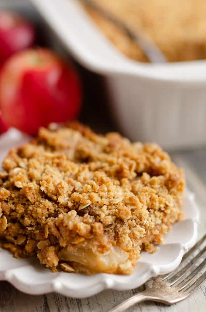 Peanut Butter Apple Crisp individual serving