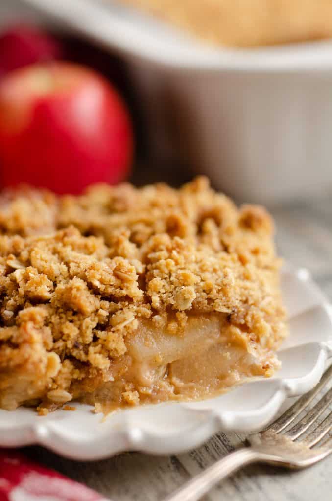 Peanut Butter Apple Crisp bite of