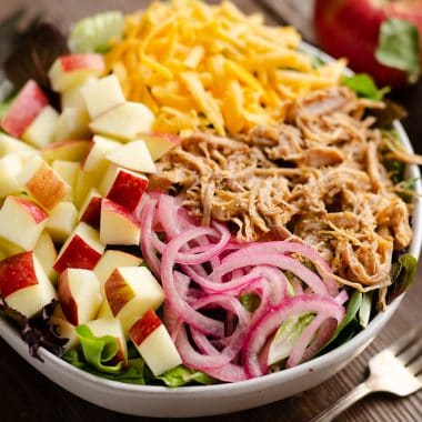 Pulled Pork Apple Salad dinner entree