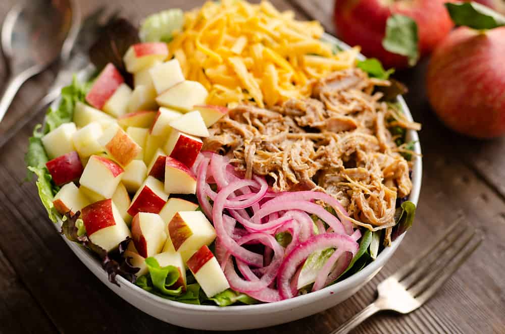 Pulled Pork Apple Salad dinner entree