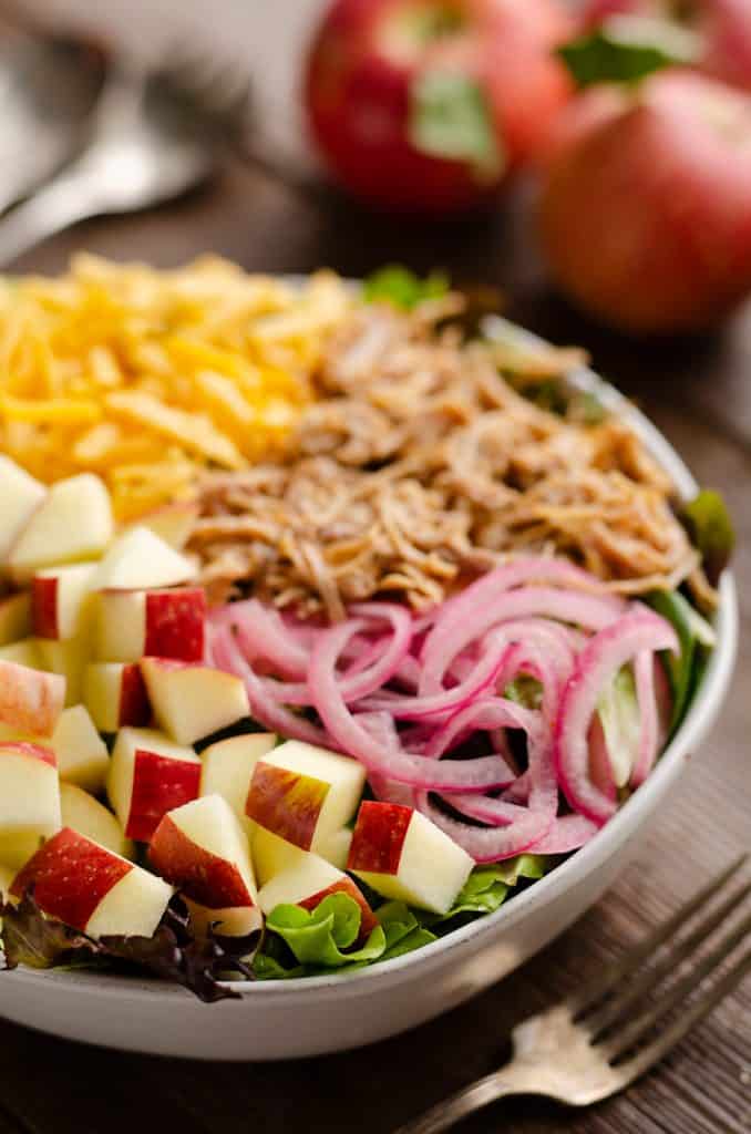 Pulled Pork Apple Salad serving