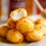 Airfryer Honey Goat Cheese Balls stack of appetizers