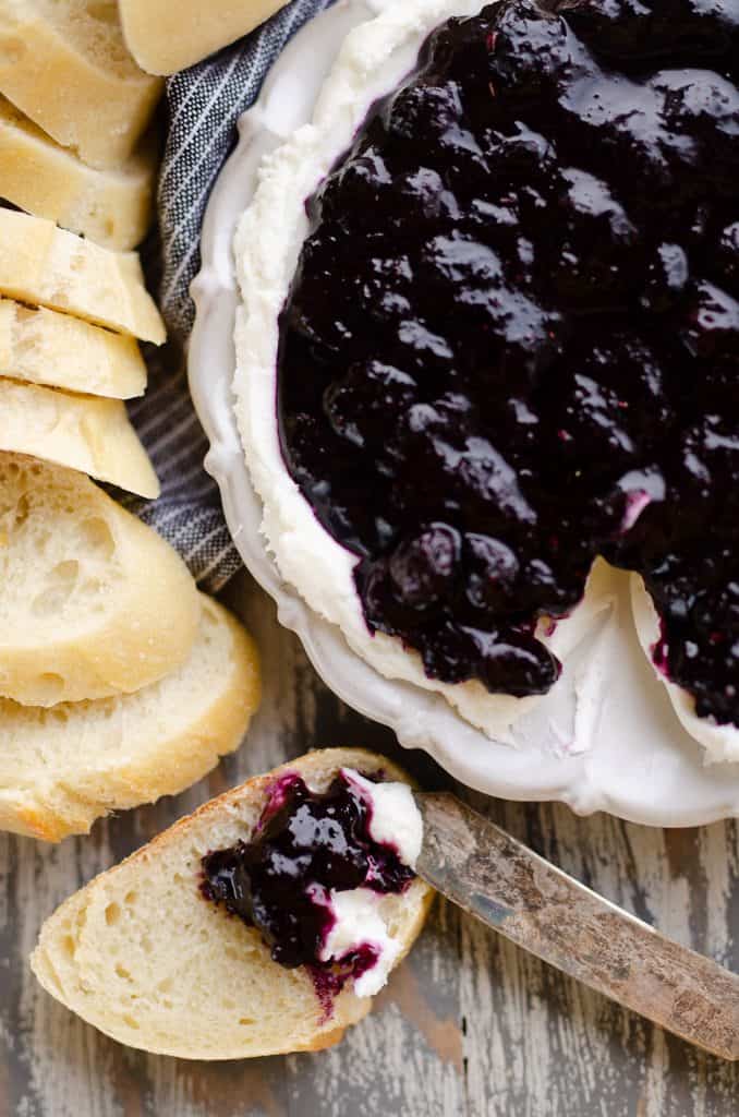  Blueberry Balsamic Goat Cheese Appetizer