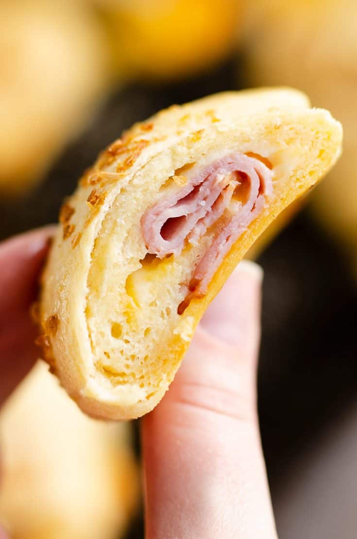 Hot Ham & Cheese Roll Ups Easy 5 Ingredient Recipe