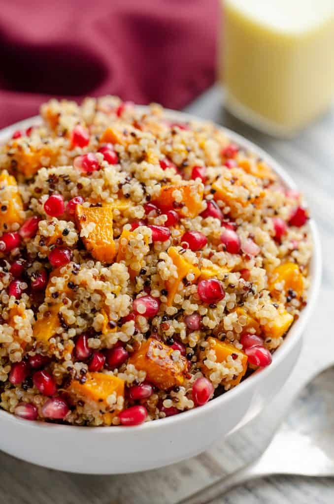 Pomegranate Squash Quinoa Salad vegetarian meal