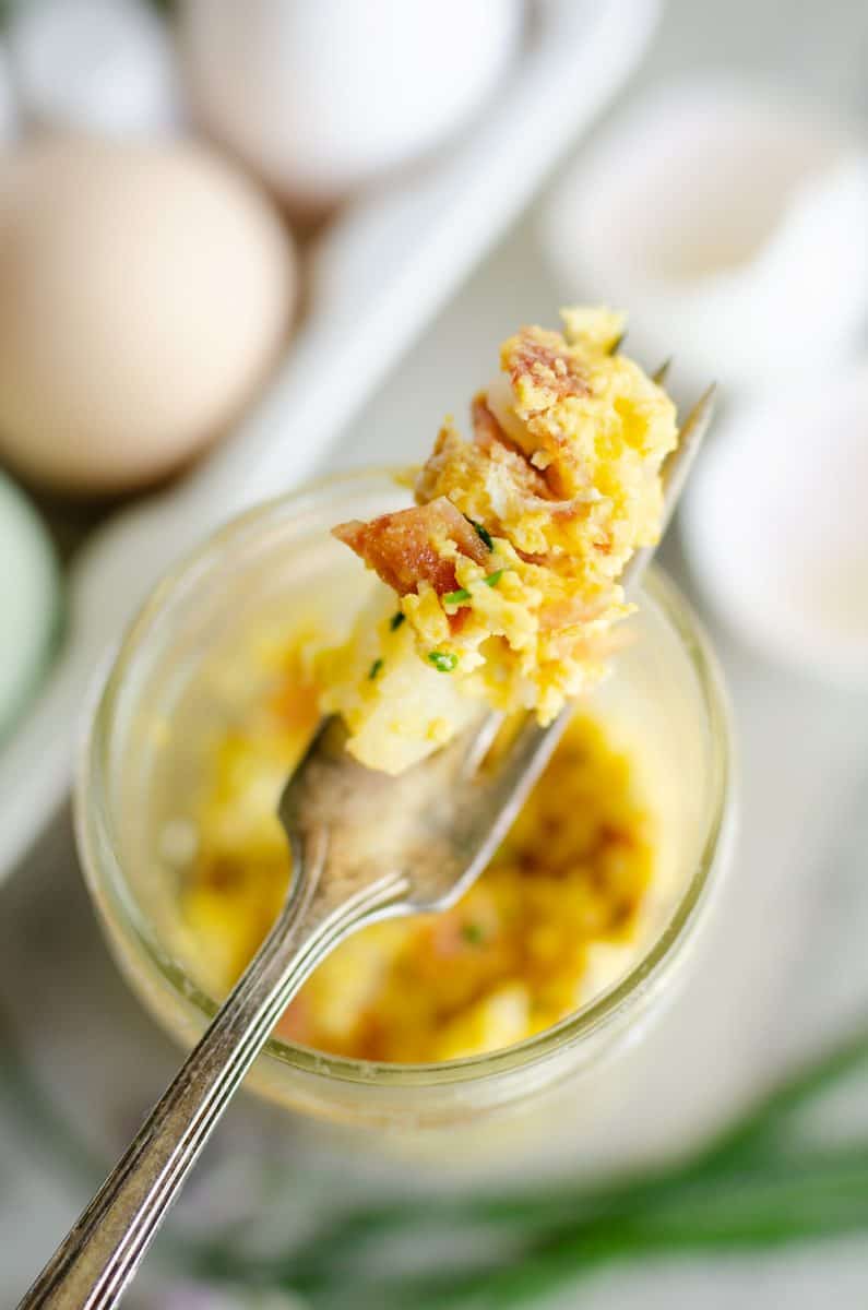 These Easy Microwave Scrambled Egg Cup Recipes bit of cooked eggs