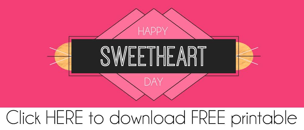 Modern Pink Valentine FREE Printable Treat Bag Topper PDF Download