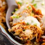 Buffalo Chicken Quinoa Bake